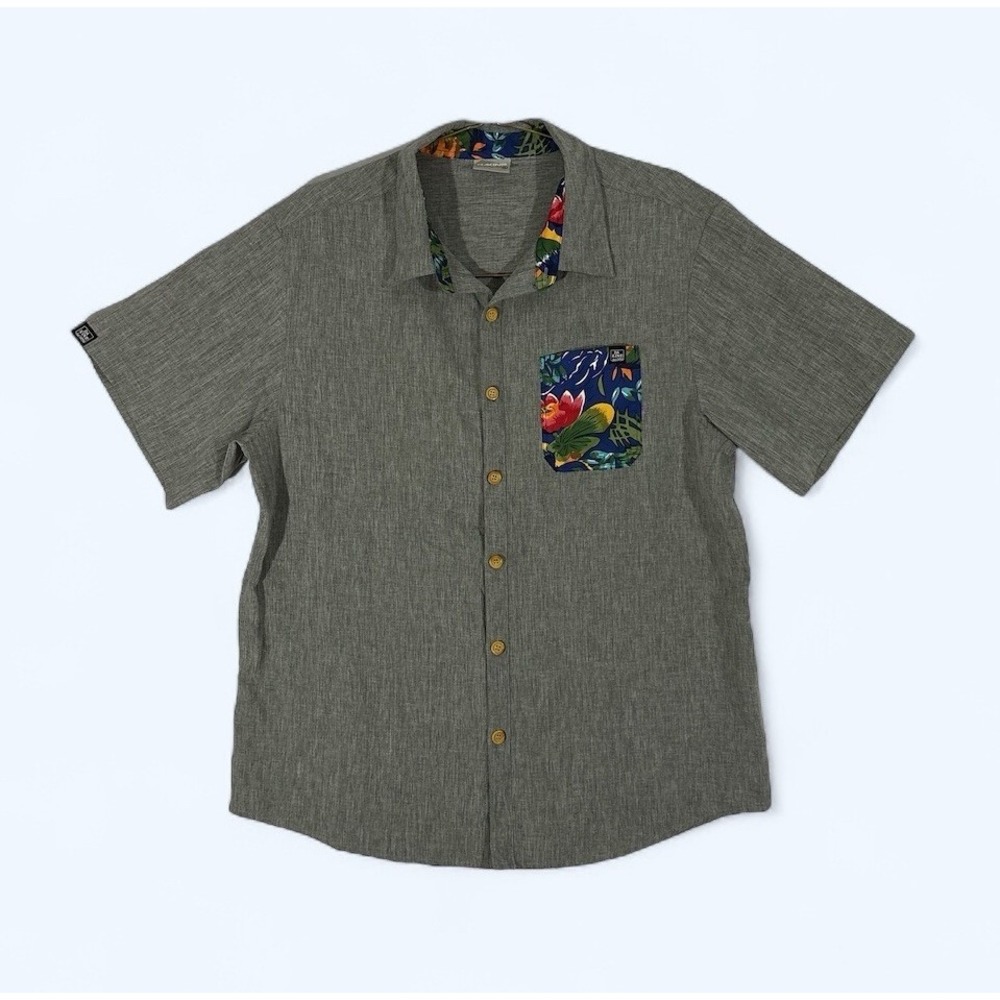 DAKINE BUTTON FRONT SHIRT HAWAIIAN STYLE PRINT MENS XL